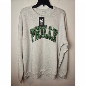 Fanatics Gray and Green Philly Sweatshirt